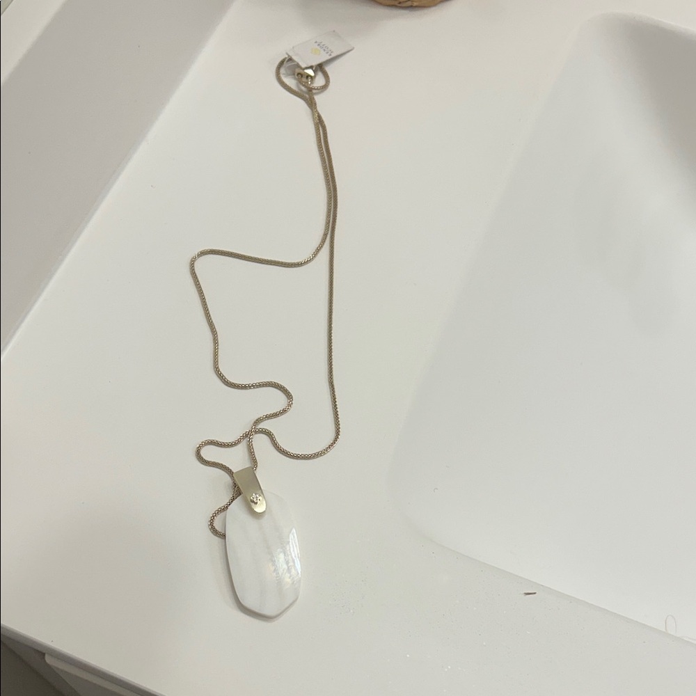 Kendra Scott White Pendant Necklace